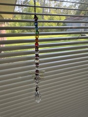 sun catcher Crystal for window Butterfly Rainbow App 15” Car Charm Ceiling Fan