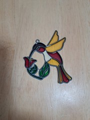 Stained Glass Suncatcher Window Hanging Hummingbird