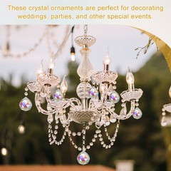 10 Pack 18mm / 0.71Inch Crystal Ball Prisms, Peacock Blue