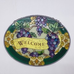 Welcome Suncatcher with Grapes 7″ x 5.5″