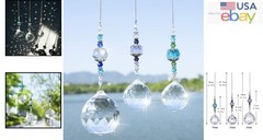 Versatile Crystal Prism Balls for Celebrations and Home Decor, 3 Count