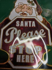 Lot of 2 Vintage Christmas Suncatchers NOS Santa & Reindeer Kmart Plastic 8.5″