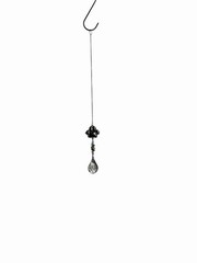 NEW sun catcher crystals rainbow colors hangs 13-15 inches SILVER PAW PRINT
