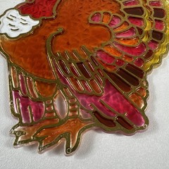 Thanksgiving Turkey Sun Catcher Fall Window Hanging Crystalline Decor