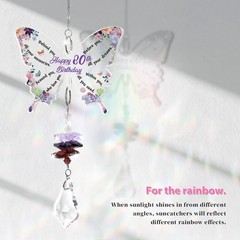 80th Birthday Gifts for Women Crystal Suncatcher Window Hangings Decor