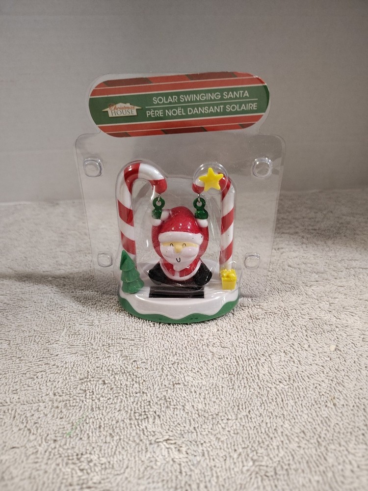 NEW Solar Powered swinging Santa Claus Bobble Head Toy