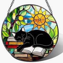 Unique Cat Lover Gift: Stained Glass Window Hanging