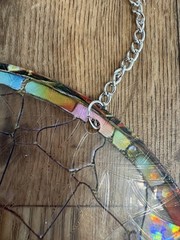 Vibrant Lightweight Acrylic Butterfly with Flowers Suncatcher