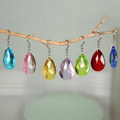 38mm Crystal Suncatcher Prism 10pcs Multicolor Teardrop Crystals Chandeliers New