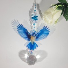 Kookaburra / Rainbow Bird Suncatchers, Crystal Suncatcher Gift, window hanging