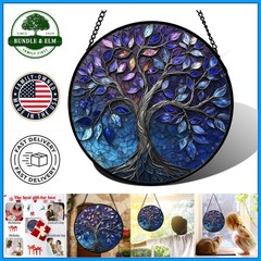 Tree of Life Stained Glass Suncatcher for Bachelorette and Holiday Celebrations
