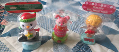 Three Solar Dancing Toys “Snowman With Red Hat”, “Easter Bunny, “Little Angel”