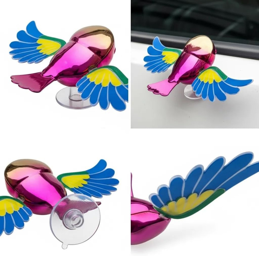Fun Flaps Wings 3D Flying Bird Car Decoration with Moving Wings, Ornament for…