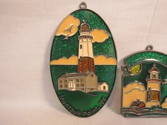 Lighthouse Sun Catchers Acrylic Metal Stained Glass Style Lot Montauk Point NY