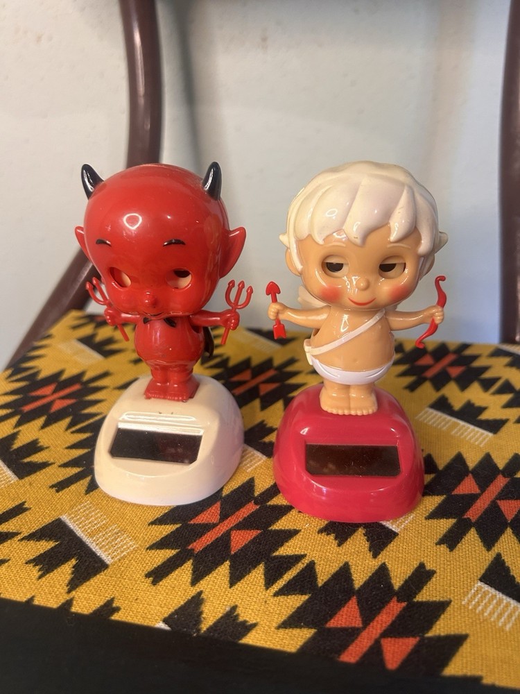 Valentine’s Day Solar Powered Dancing Cute Little Devil Angel Pair