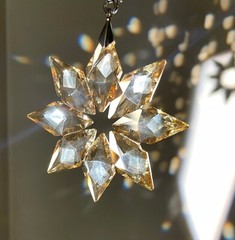 Crystal Snowflake Sun Catcher Christmas Decor Czech Bohemia Crystal Glass Gift