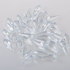 50 Pcs 38mm Clear Crystal Chandelier Icicle Prisms Lamp Candelabra Replacement