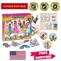 Creative Window Art Kit for Kids – DIY Suncatchers Featuring Princess & Unicorn