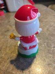 Solar Powered Dancing Toy Bobble Head Christmas SANTA In the Chimney w/Bell