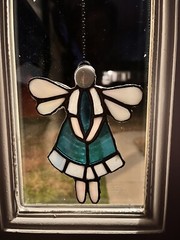 Fairy Angel Standing glass Sun-catcher Window decor Child’s birthday handmade