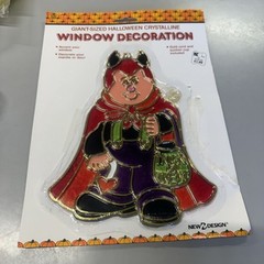Vintage Giant-Sized Halloween Crystalline Boo! Devil Window Decoration