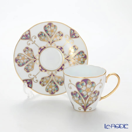 Noritake Omāju Korekushon H-771JT2403 Coffee Cup and Saucer (Mica G From Japan