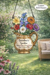 Personalized Grandma Garden Suncatcher Acrylic Custom Gift
