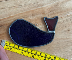 VTG Blue Whale (red tail) 1970’s Small Suncatcher