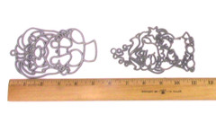 Treasure TROLLS Suncatcher Metal FORM ONLY Vintage SET of Two (2) Bake-A-Craft