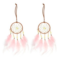 2pcs Dream Catchers with Crystal Beads Wall Decor for Decoration, Brown