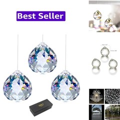 Clear Glass Crystal Ball Prism Pendant Suncatcher 40 mm