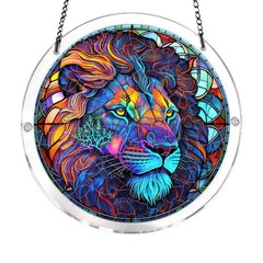 Stained Glass Style Acrylic Puzzle Suncatcher Window Hanging Decor