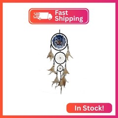 Triple Circles Wolf Eagle Bear Canvas Printing Dream Catcher Bedroom Wall Decor,