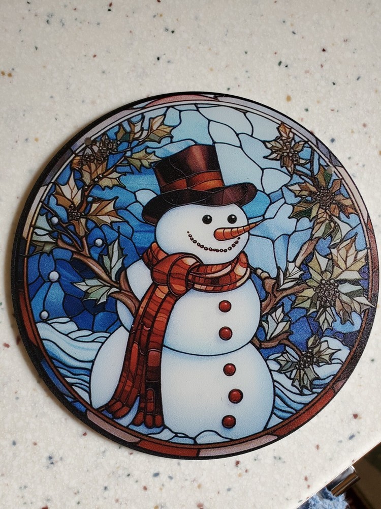 Sun Catcher Hanging Ornament Snowman Window
