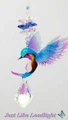 Pink Hummingbird Crystal Suncatcher car mirror rainbow hanging gift for mum