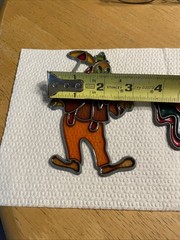 Pair Stained Glass Suncatcher Window Hanging Clowns Multi Colored