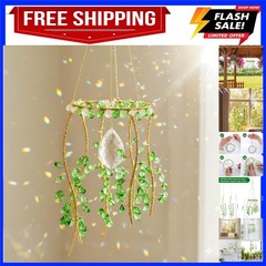 3 PCS Crystal Suncatchers, Suncatchers for Windows Hanging Green Plant Sun Ca…