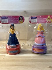 Lot of 2 Solar Dancing Figures Disney’s Snow White & Cinderella Toon Studio 2010