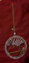 Sun Catcher Tree Of Life ! Unique ! 3-1/2” Diameter Pink And Gold