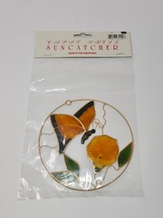Vintage Capiz Shell Butterfly with Flower Sun Catcher Suncatcher SEALED