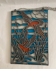 Vintage Mallard Ducks Sun Catcher “Stained Glass” Look Window Decoration