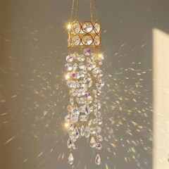 Crystal Suncatchers for Window Hanging Decor Prism Rainbow Maker with Chain