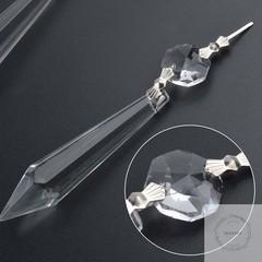 20 Pieces Clear Chandelier Crystals, 63mm Replacement Crystal Icicle Prisms Pend