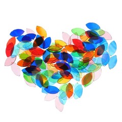 443 Pcs Leaf Glass Mixed Shapes Mosaic Tiles Moasic Pieces Art Disc