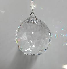 60mm Swarovski Strass Crystal Ball Suncatcher made with Swarovski, Long Strand