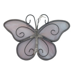 Light Purple Butterfly Suncatcher Glass Small 2.5″ H