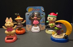 Lot of 5 Solar Dancing Toys – Halloween Xmas Easter + Sealed Hula Girl – Decor