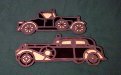 Lot of 2 – Vintage Antique Cars Suncatchers