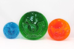 Set Of 3 VTG Holmegaard Michael Bang ~ Noah’s Ark Suncatchers ~ Studio Art Glass