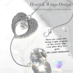 Sympathy Gifts for Loss of Loved One, HeartWings Crystal Suncatcher